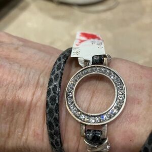 Elegant Silver and Black Bracelet